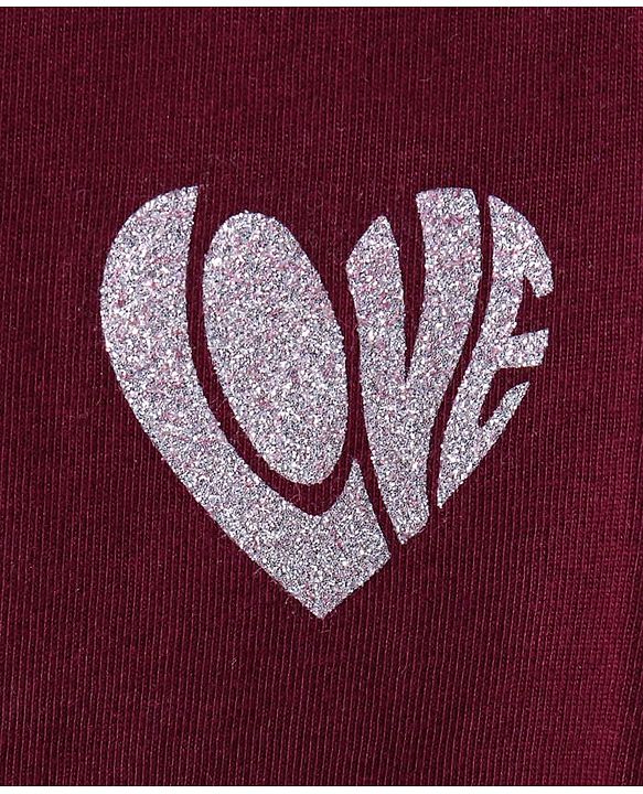 Pine Kids Cotton Knit Half Sleeves T-Shirt with Glitter Text Print - Limegreen