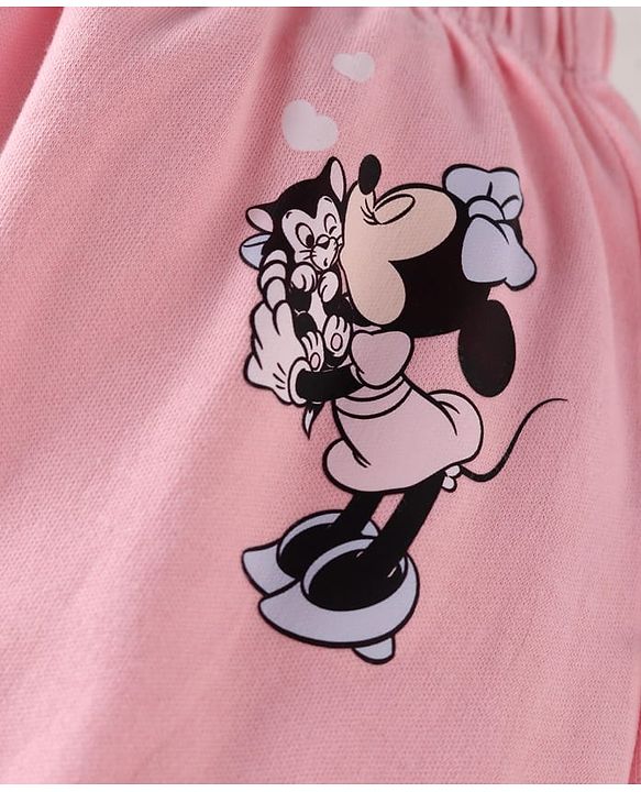 Babyhug Disney Interlock Knit Bloomer With Minnie Mouse Graphics Pack Of 3 - Lavender & Pink