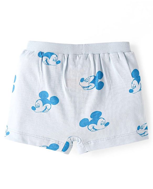 Babyhug Disney Interlock Knit Briefs with Mickey Mouse Graphics Pack of 3 - Yellow Light Green & Light Blue