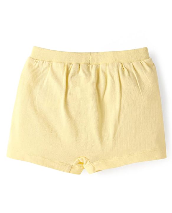 Babyhug Disney Interlock Knit Briefs with Mickey Mouse Graphics Pack of 3 - Yellow Light Green & Light Blue