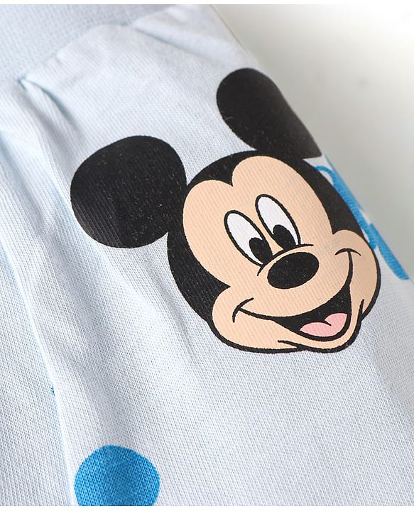 Babyhug Disney Interlock Knit Briefs with Mickey Mouse Graphics Pack of 3 - Yellow Light Green & Light Blue