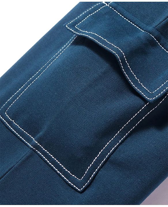 Pine Kids Knit Full Length Lounge Pant with Cargo Pockets - Navy Blue