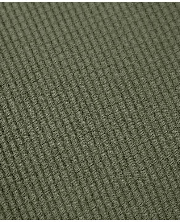 Pine Kids Cotton Knit Half Sleeves  Textured Hooded T-Shirt - Olive Green