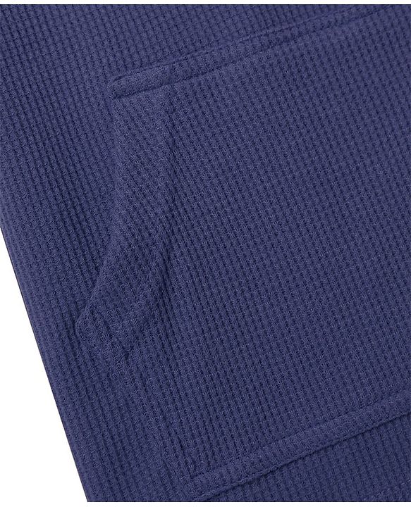 Pine Kids Cotton Knit Half Sleeves  Textured Hooded T-Shirt - Olive Green