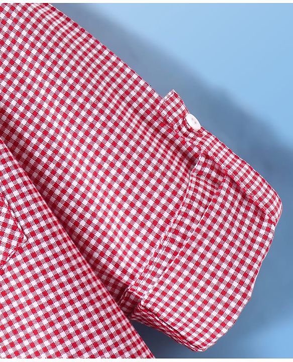 Pine Kids Cotton Woven Full Sleeves Checkered Shirt with Sleeveless T-Shirt