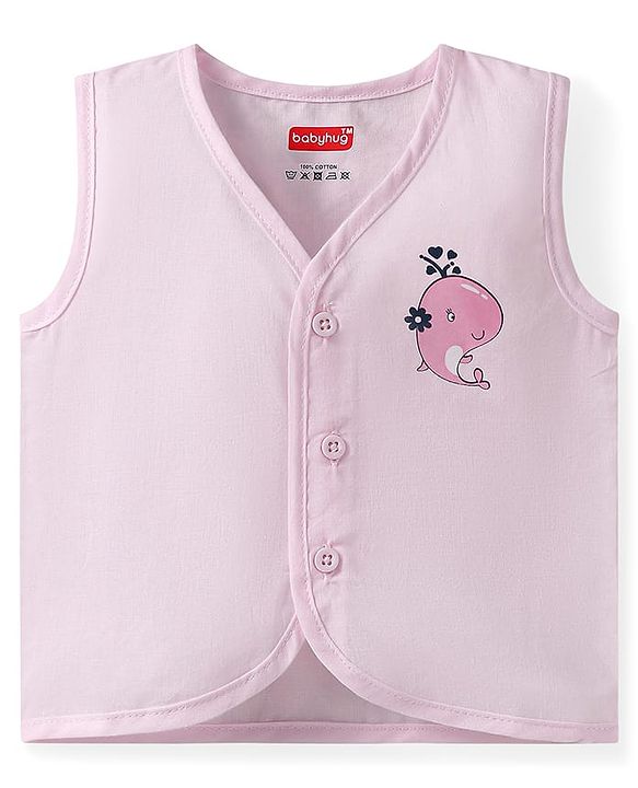 Babyhug Cambric Woven Sleeveless Jhablas with Animal Print Pack of 5 - Multicolor