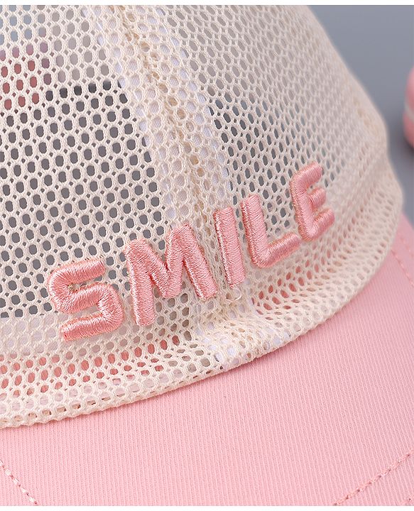 Babyhug Free Size Baseball Cap With Ear Applique - Pink