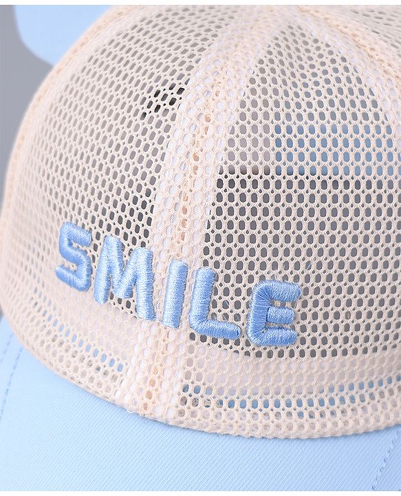Babyhug Free Size Baseball Cap With Ear Applique - Light Blue