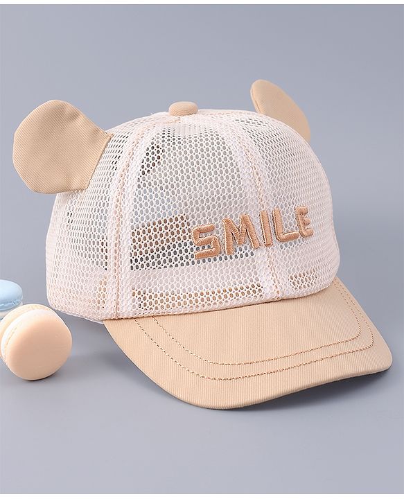 Babyhug Free Size Baseball Cap With Ear Applique - Pink