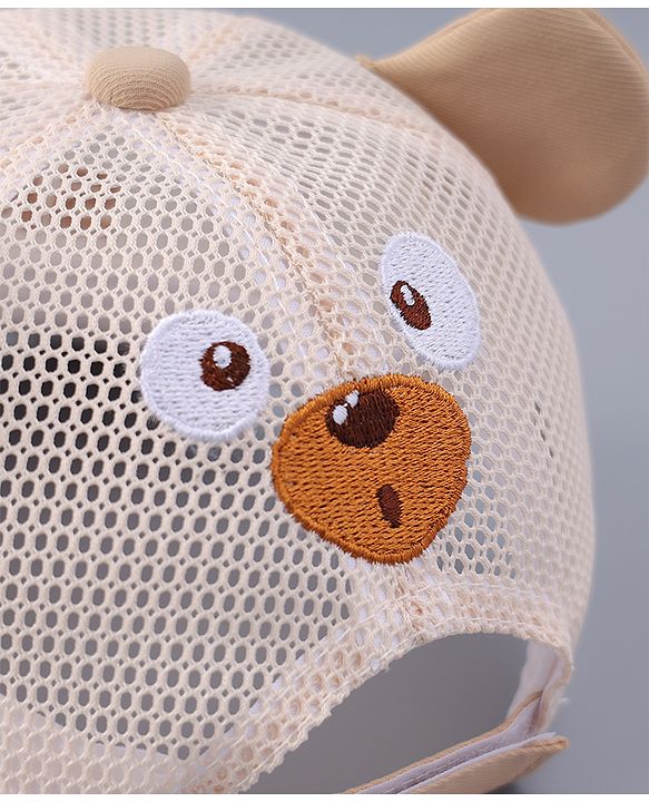 Babyhug Free Size Baseball Cap With Ear Applique - Pink