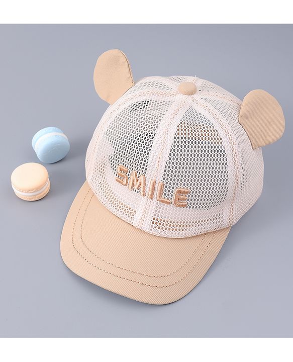 Babyhug Free Size Baseball Cap With Ear Applique - Pink