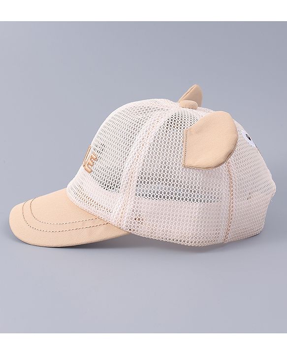 Babyhug Free Size Baseball Cap With Ear Applique - Pink