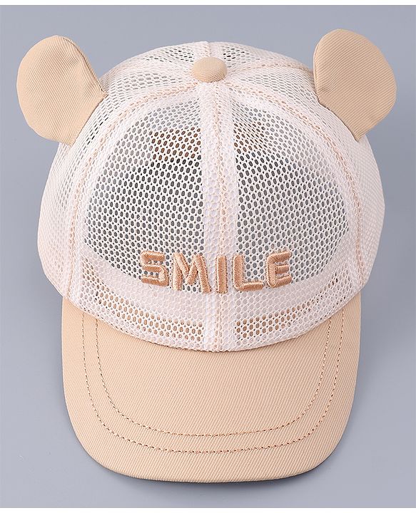 Babyhug Free Size Baseball Cap With Ear Applique - Pink