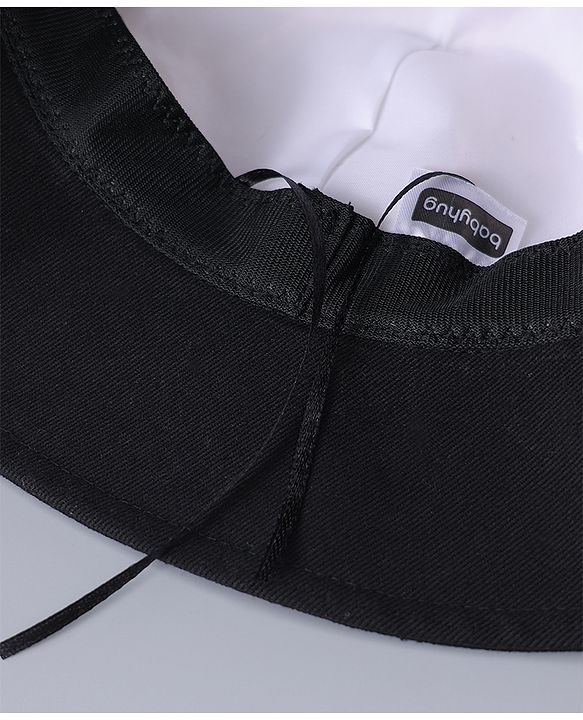 Babyhug Free Size Bucket Hat With Animal Print & Ear Applique - Black