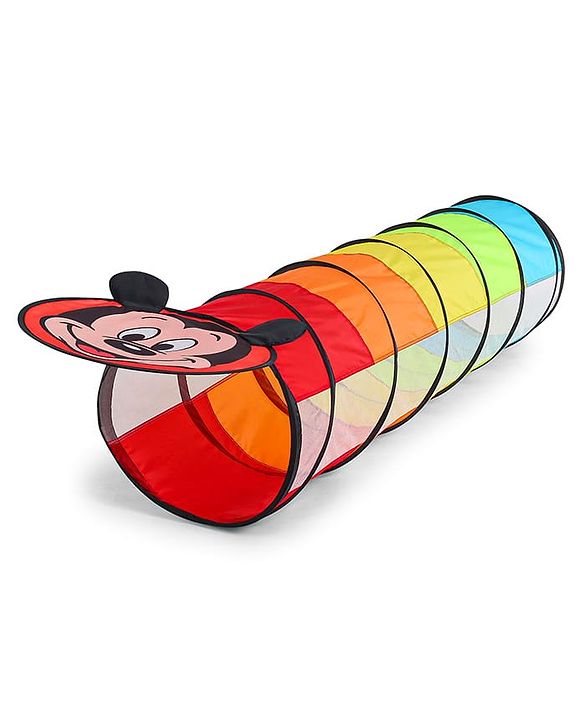 Babyhug Disney Mickey Crawling Play Tunnel for Toddlers|Colourful Pop up Crawl thorugh| Foldable Tunnel for Kids 2+ Years|MultiColour