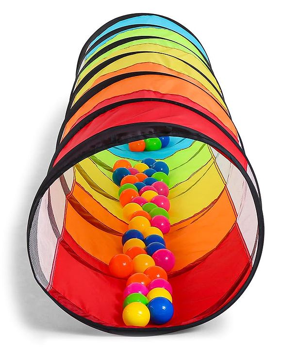 Babyhug Disney Mickey Crawling Play Tunnel for Toddlers|Colourful Pop up Crawl thorugh| Foldable Tunnel for Kids 2+ Years|MultiColour