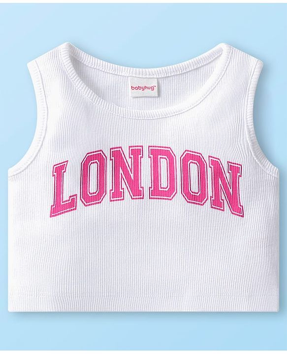 Babyhug Terry Knit Full Sleeves Text Print Hooded  Sweat Jacket & Taped Lounge Pant with Inner T-Shirt - Pink & White