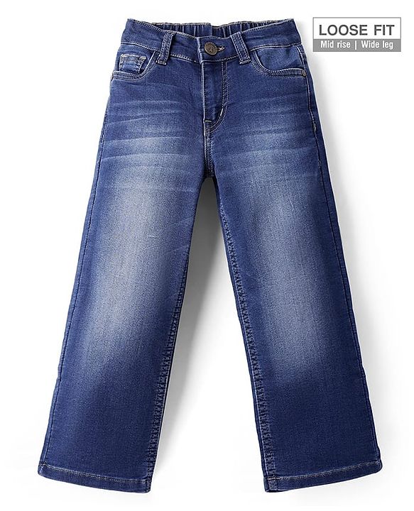 Pine Kids Full Length Washed Denim Jeans - Blue