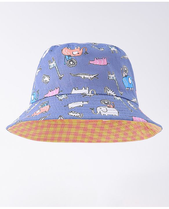 Babyhug Free Size Bucket Hat with Animal Print - Pink