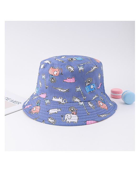 Babyhug Free Size Bucket Hat with Animal Print - Pink