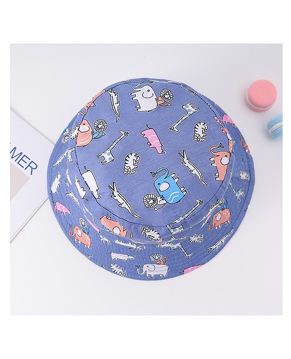 Babyhug Free Size Bucket Hat with Animal Print - Pink
