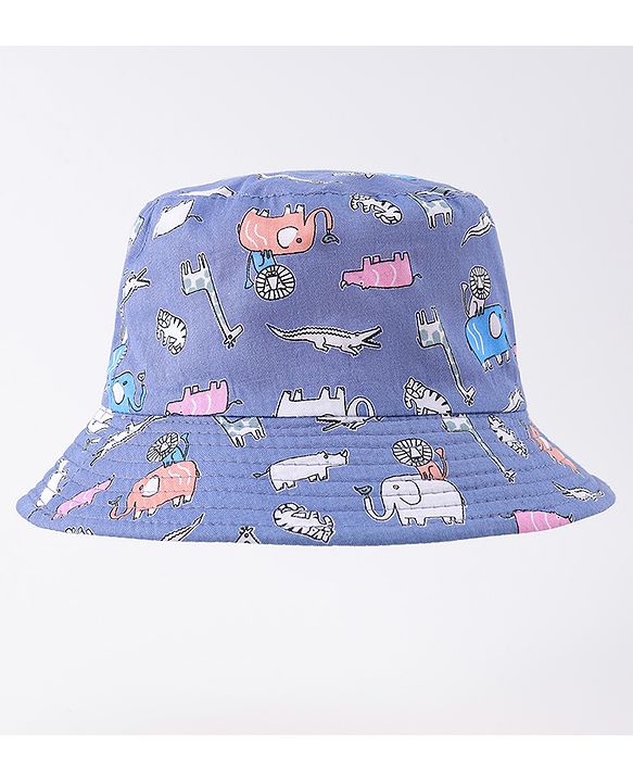 Babyhug Free Size Bucket Hat with Animal Print - Pink