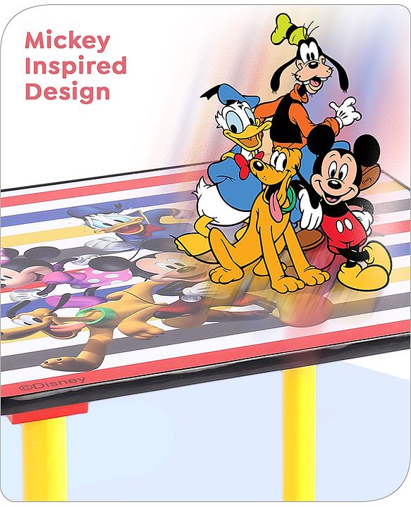 Babyhug Disney Mickey  Multipurpose Study Table with 2 Chairs - Yellow