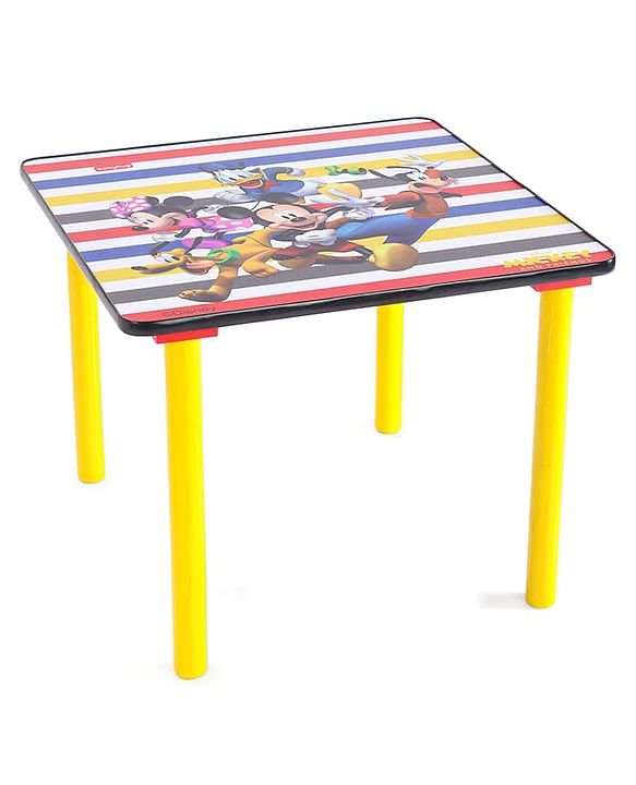Babyhug Disney Mickey  Multipurpose Study Table with 2 Chairs - Yellow