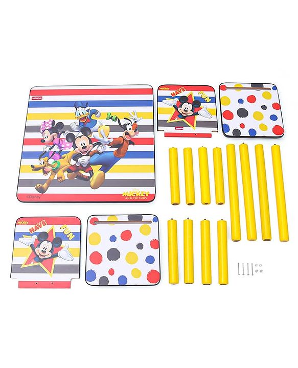 Babyhug Disney Mickey  Multipurpose Study Table with 2 Chairs - Yellow
