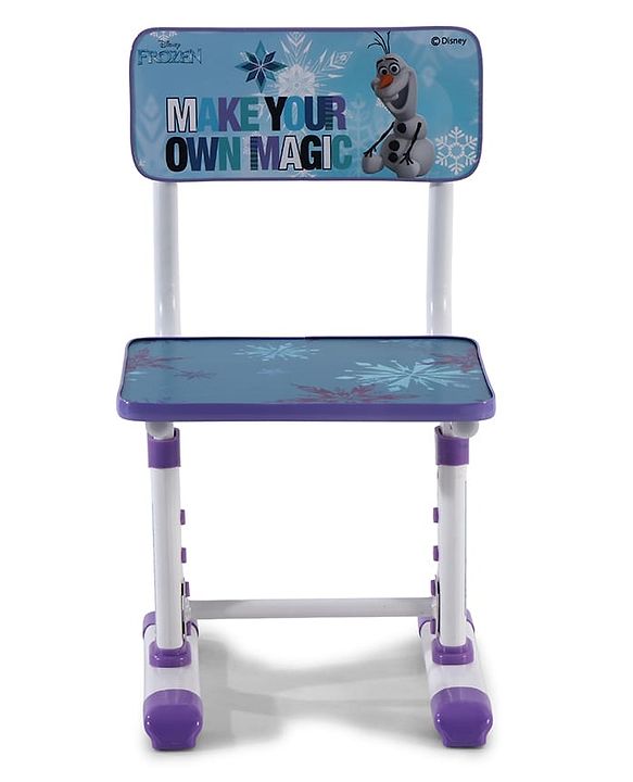 Babyhug Disney Frozen Height Adjustable Study Table & Chair Set with Storage for Kids - Purple| Ergonomic Study Desk for 3-15 Years Kids| Reading Stand, Cup Holder & Anti-Slip Base