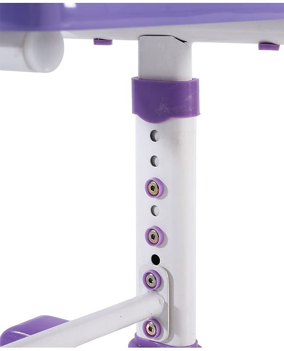 Babyhug Disney Frozen Height Adjustable Study Table & Chair Set with Storage for Kids - Purple| Ergonomic Study Desk for 3-15 Years Kids| Reading Stand, Cup Holder & Anti-Slip Base