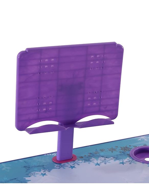 Babyhug Disney Frozen Height Adjustable Study Table & Chair Set with Storage for Kids - Purple| Ergonomic Study Desk for 3-15 Years Kids| Reading Stand, Cup Holder & Anti-Slip Base