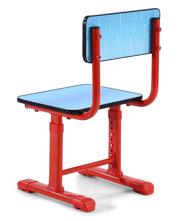 Babyhug Marvel Avenger Height Adjustable Study Table & Chair Set with Storage for Kids - Red| Ergonomic Study Desk for 3 -15 Years Kids| Reading Stand, Cup Holder & Anti-Slip Base