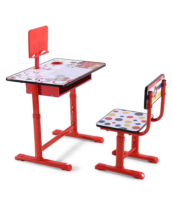 Babyhug Disney Frozen Height Adjustable Study Table & Chair Set with Storage for Kids - Purple| Ergonomic Study Desk for 3-15 Years Kids| Reading Stand, Cup Holder & Anti-Slip Base