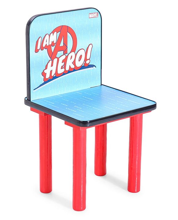 Babyhug Marvel Avengers Multipurpose Study Table with 1 Chair - Red| Art & Craft Table| Dining Table| Easy to Assemble| Sturdy Construct| Storage Draw| Chair with Backrest