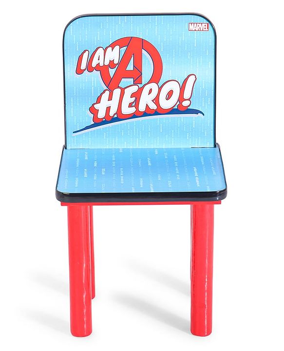 Babyhug Marvel Avengers Multipurpose Study Table with 1 Chair - Red| Art & Craft Table| Dining Table| Easy to Assemble| Sturdy Construct| Storage Draw| Chair with Backrest
