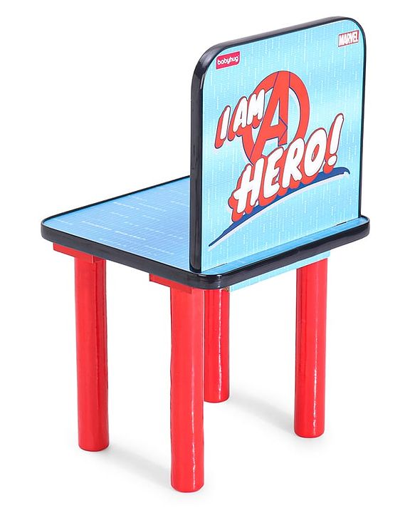 Babyhug Marvel Avengers Multipurpose Study Table with 1 Chair - Red| Art & Craft Table| Dining Table| Easy to Assemble| Sturdy Construct| Storage Draw| Chair with Backrest
