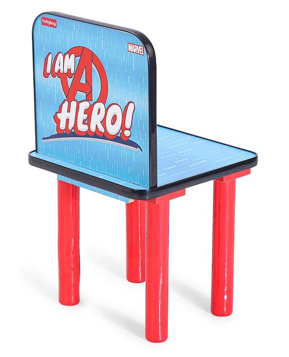 Babyhug Marvel Avengers Multipurpose Study Table with 1 Chair - Red| Art & Craft Table| Dining Table| Easy to Assemble| Sturdy Construct| Storage Draw| Chair with Backrest