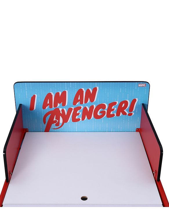 Babyhug Marvel Avengers Kids Bed with Metal Legs & Sturdy Frame Durable & Safe Design Spacious Sleeping Area Easy to Assemble Ideal for Kids 3+ Years