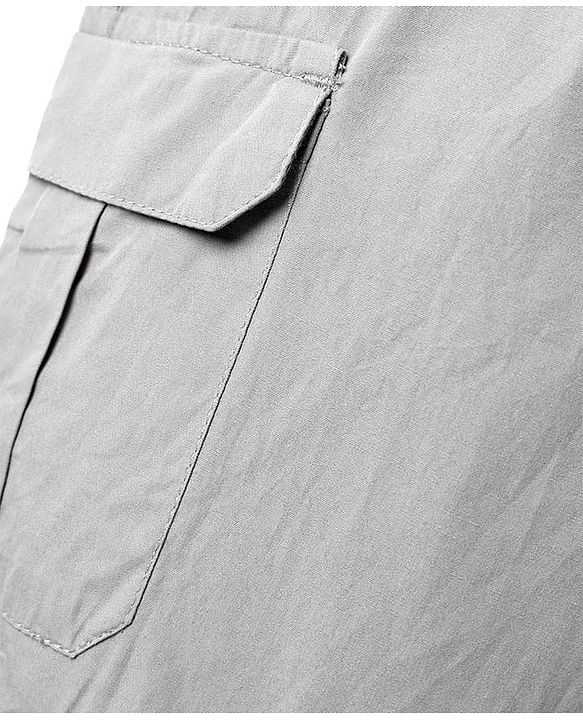Pine Kids Cotton Elastane Woven Full Length Trouser With Cargo Pockets - Grey
