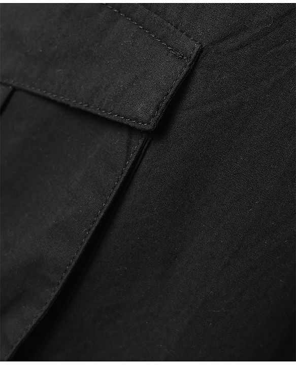 Pine Kids Cotton Elastane Woven Full Length Trouser With Cargo Pockets - Black