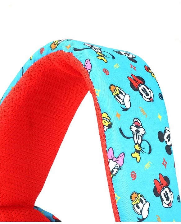 Babyhug Disney Mickey Mouse School Backpack|2 Main Compartments, 2 Front Pockets, 2 side Bottle Pockets|Water Resistant|Long lasting and Durable Zippers | Comfortable back cushioning | For School, Travel and Outdoors|Blue- 15.8 inches