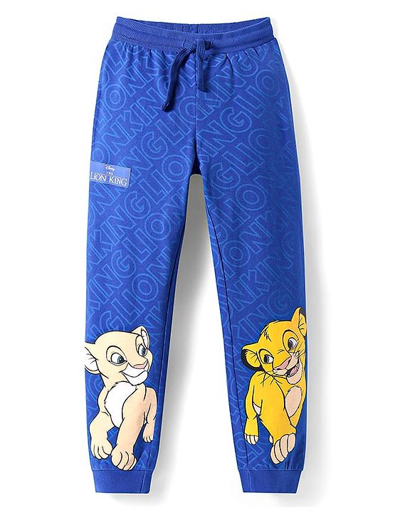 Pine Kids Disney Terry Knit Full Length Lounge Pant with Lion King Graphics - Royal Blue