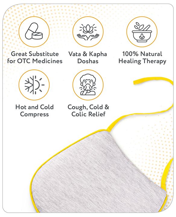 Babyhug Baby Bib Compress for Cold & Colic Relief - Grey