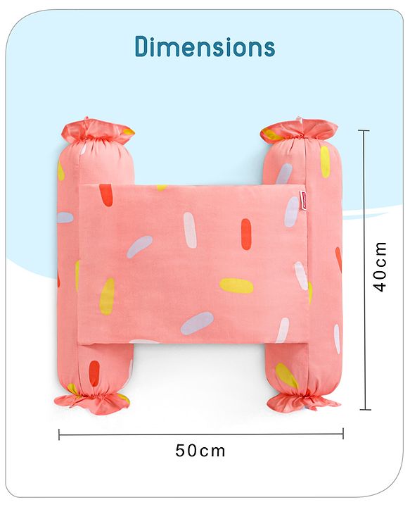 Babyhug Baby Anti Roll Side Bolsters Aeroplane Theme  - White