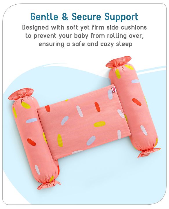 Babyhug Baby Anti Roll Side Bolsters Aeroplane Theme  - White