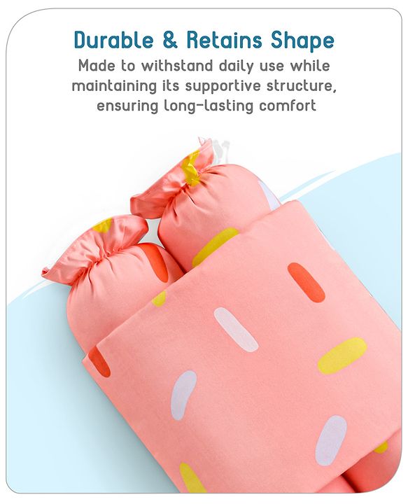 Babyhug Baby Anti Roll Side Bolsters Aeroplane Theme  - White