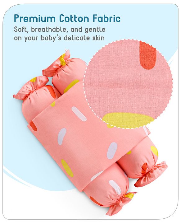 Babyhug Baby Anti Roll Side Bolsters Aeroplane Theme  - White