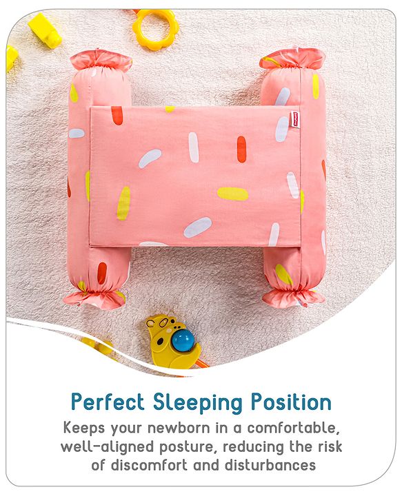Babyhug Baby Anti Roll Side Bolsters Aeroplane Theme  - White