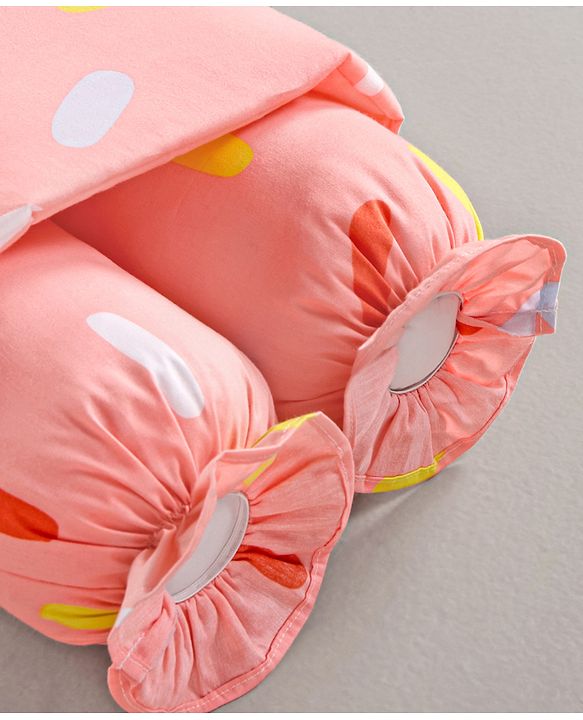 Babyhug Baby Anti Roll Side Bolsters Aeroplane Theme  - White